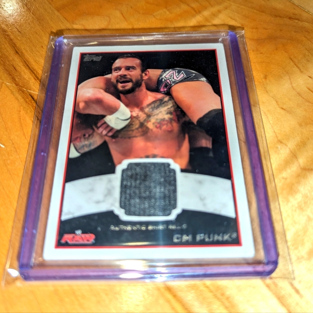 CM Punk Jersey Card Swatch Relic Patch Card WWE Wrestling Card